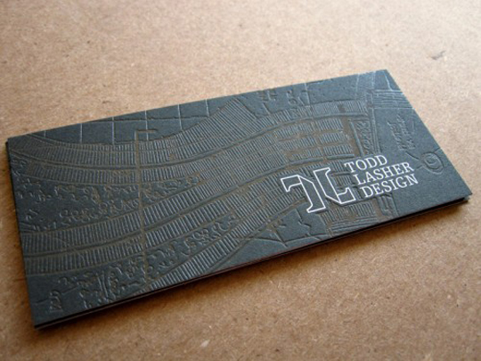 Todd Lasher Design's Textured Busines Card