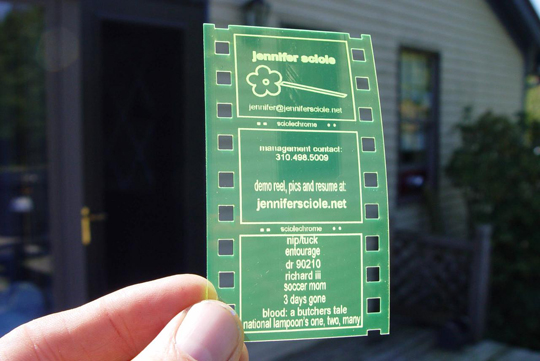 Jennifer Sciole's Plastic Business Card