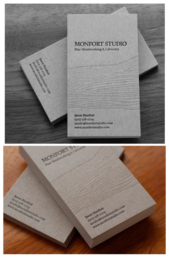 Monfort Studio's Textured Business Card