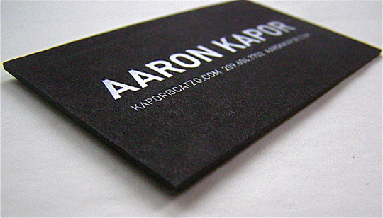 Aaron Kapor's Minimalist Business Card 