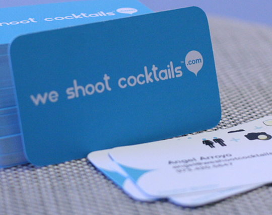 We Shoot Cocktails' Simple Business Card