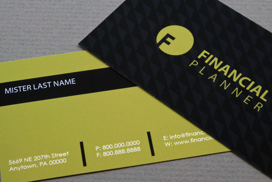 Financial Planner or Account Business Card Template by Jenna Ebanks