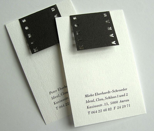 Kinos Aarau's Textured Business Card