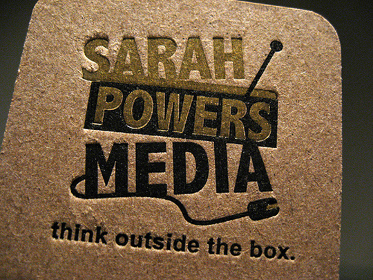Sarah Powers Media's Textured Business Card