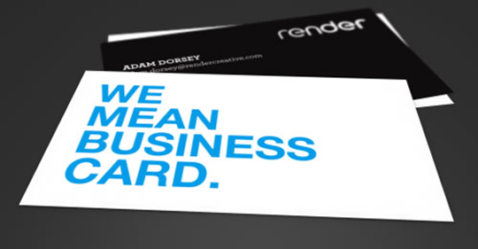 Render's Minimalist Business Card