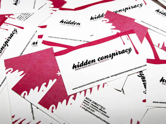 Hidden Conspiracy's Advertising Business Card