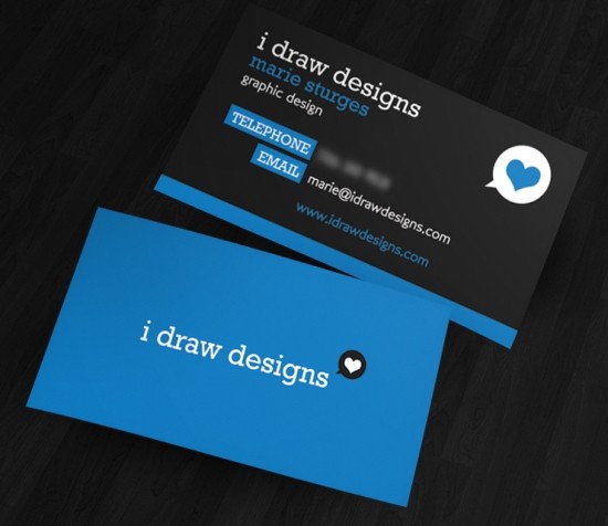 I Draw Designs' Graphic Design Business Card