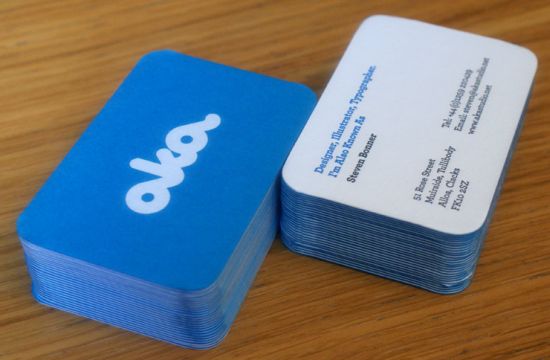 Aka's Simple Blue Business Card