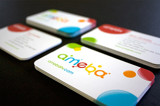 Ameba TV's Die-Cut Business Card