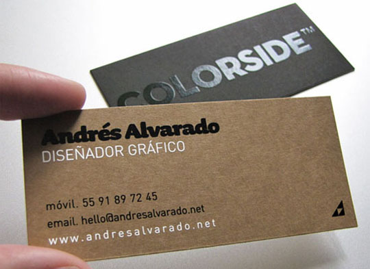 Andres Alvarado's Graphic Designer Business Card