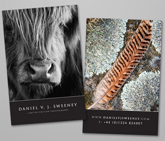 Daniel Sweeney's Photography Business Card