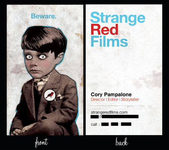 Strange Red Films Cool Business Card