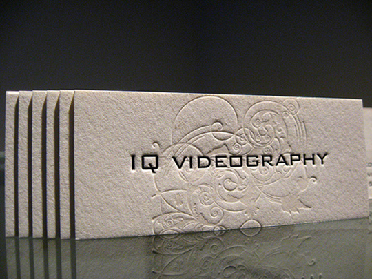 IQ Videography's Textured Business Card