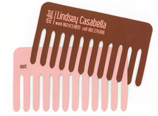 Lindsay Casabella's Die Cut Business Card 