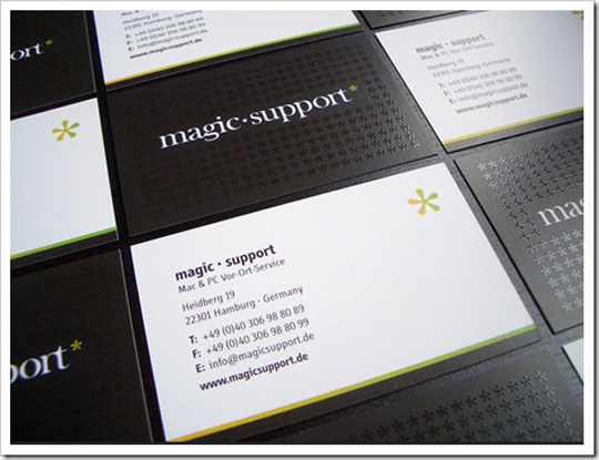 Magic Support's Textured Business Card