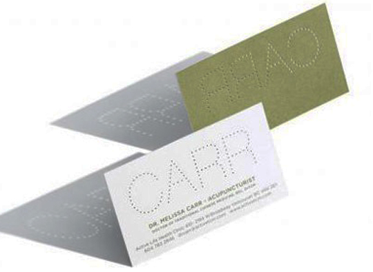 Melissa Carr's Textured Business Card