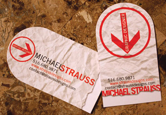 Michael Strauss' Graphic Design Business Card