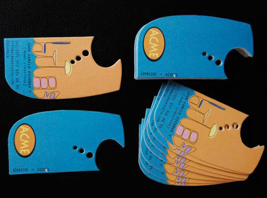 ACME's Die Cut Business Card