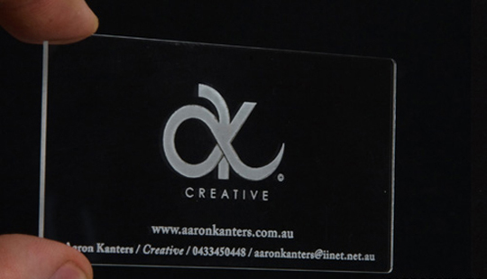 Aaron Kanter's Plastic Business Card