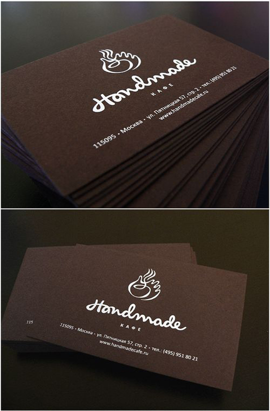 Handmade Cafe's Minimalist Business Card