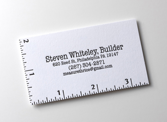 Steven Whitely Construction Business Card