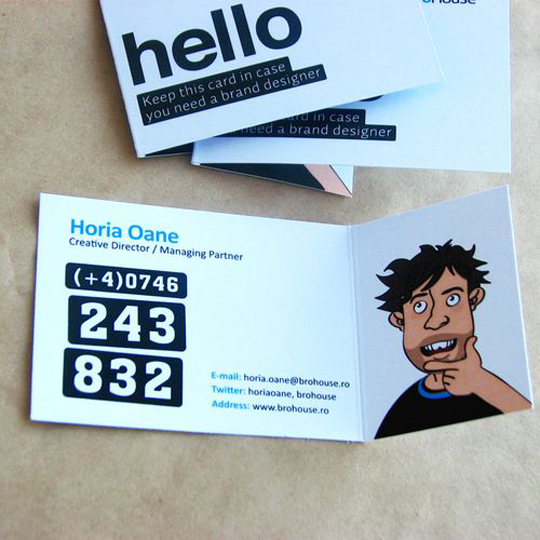 Brohouse's Folding Business Card 