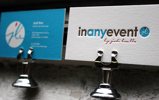 In Any Event's Letter-pressed Business Card
