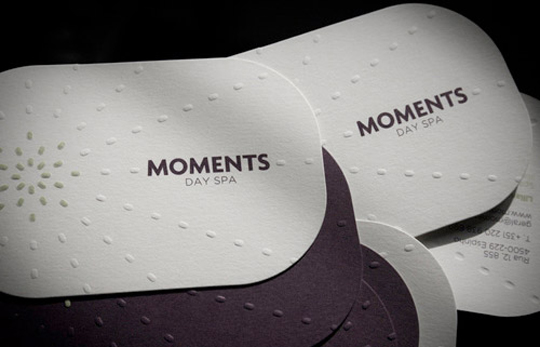 Moments Day Spa's Minimalist Business Card