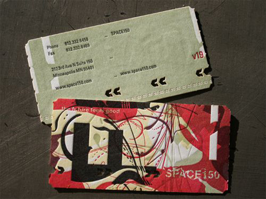 Space 150's v19 LetterPress Business Card