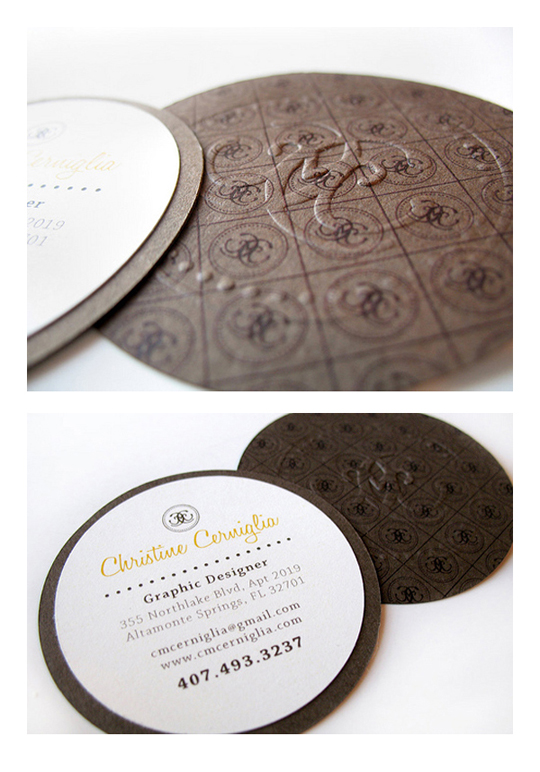 Christine Cerniglia's Graphic Designer Business Card
