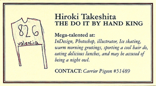 Crazy Business Card Hiroki Takeshita