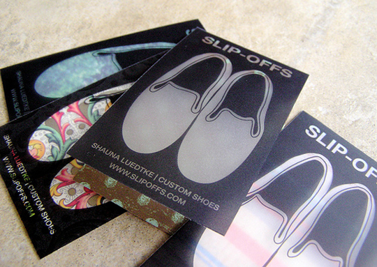 Slip-off Shoes' Creative Business Card 