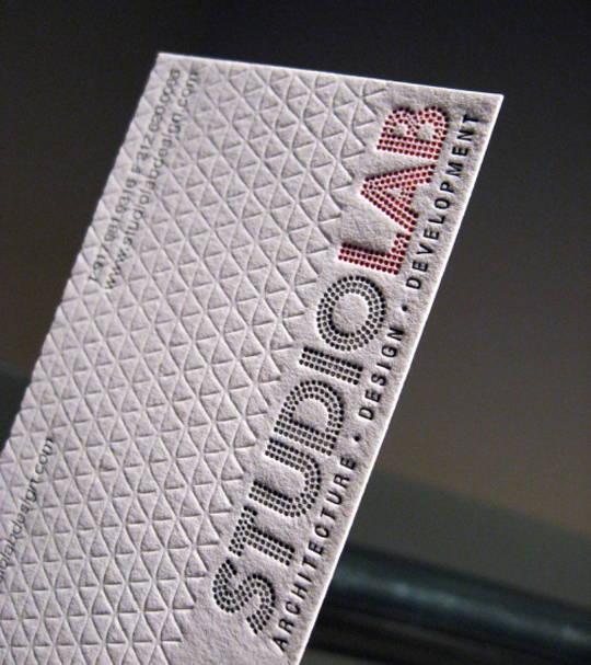 Studio Lab's Letterpressed Business Card