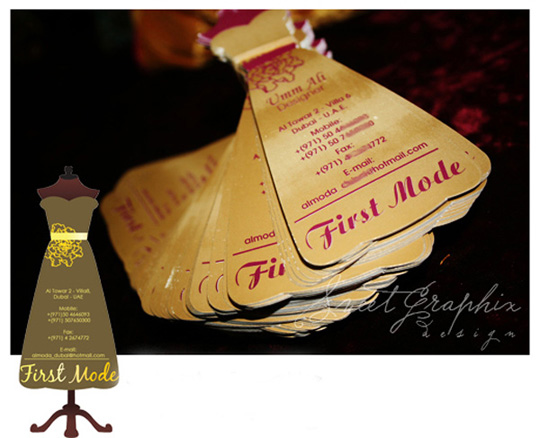 First Mode's Die Cut Business Card