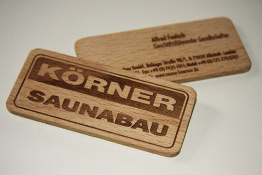 KÖRNER Saunabau's Creative Business Card  