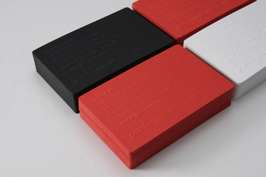 Ps2.com.br's Embossed Business Card