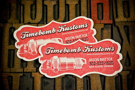Timebomb Kustoms Graphic Design Business Card