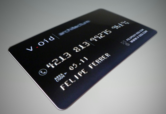 V.Oid's Plastic Business Card
