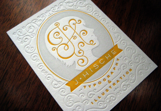 Jessica Hische's Letterpressed Business Card