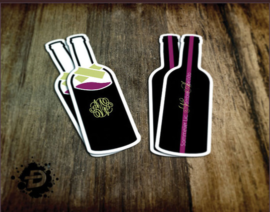 Sommelier Die Cut Business Card
