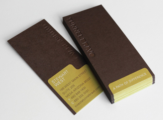 Tunnel Bravo's Letterpressed Business Card