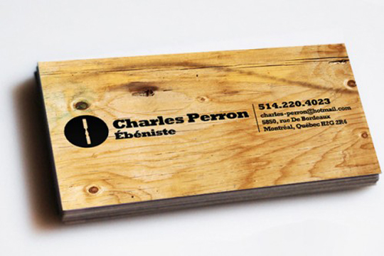Charles Perron's Unique Business Card