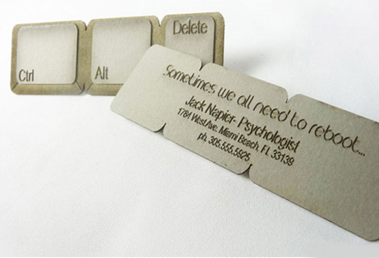 Jack Napier's Die Cut Business Card