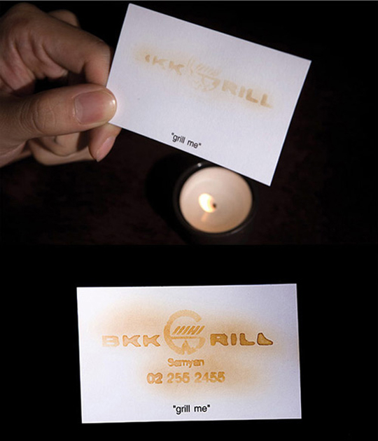 BKK Grill's Unique Business Card