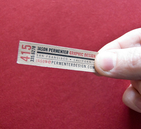 Jason Permenter's Unique Business Card