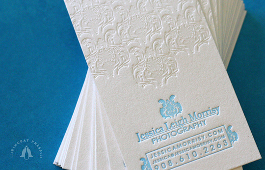 Jessica Leigh Morrisy's Letterpressed Business Card