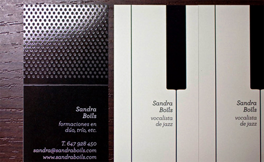 Sandra Boils' Music Business Card