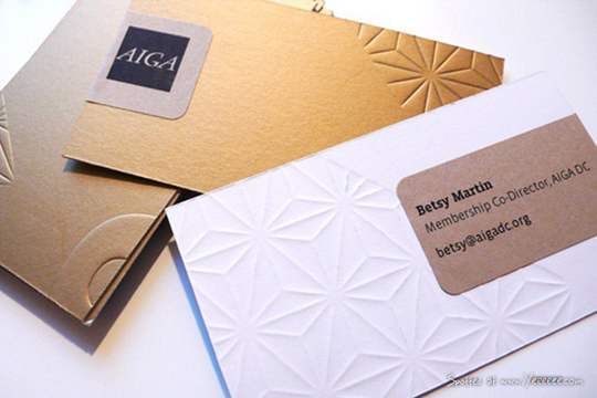 AIGA Washington DC's Letterpressed Business Card