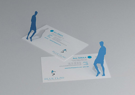 Blue Flag's Die Cut Business Card