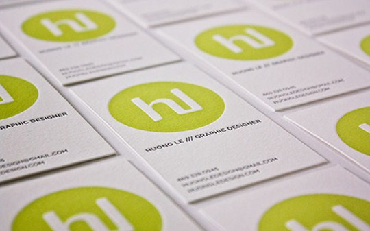 Huong Le's Grapic Designer Business Card